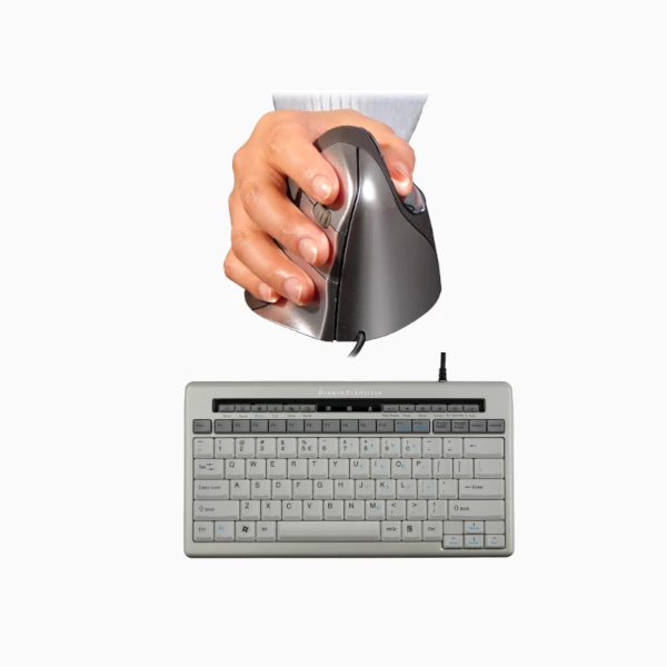 Ergonomische Tastatur und Maus gegen Handgelenksschmerzen und Dauerbelastung 