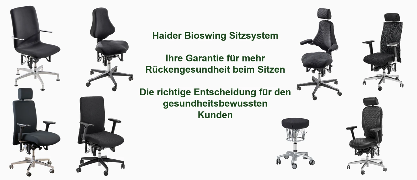 Image Header - Haider Bioswing Bürostühle, Hocker und Steh-Sitz-Stühle