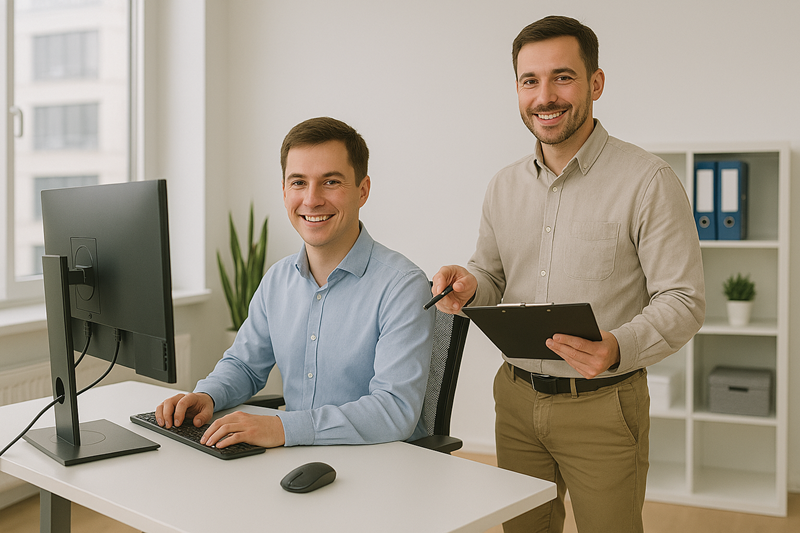 Beispiel: Ergonomie für Auszubildende im Büro